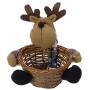 NUOBESTY Christmas Candy Storage Basket Xmas Storage Basket Fruits Container Basket Box Jar Christmas Party Gift Holder for Home Party Decoration (Elk)