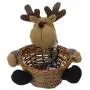 Weihnachts-Süßigkeitenkorb Xmas Aufbewahrungsbehälter Obstbehälter Korb Schale Weihnachtsfeier Geschenkhalter für Heimparty Dekoration (Elch)