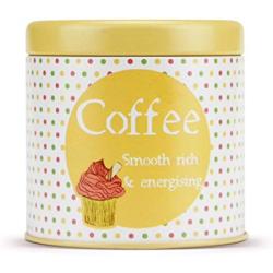 Nicoles Workshop Colorful Dot Mini Storage Metal Jar,Covered,&quotCoffee",Yellow
