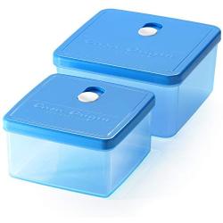 Casa Origin Meal Prep Food Containers with Lid, 2 Pieces - Square (Blue)