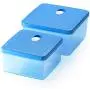 Casa Origin Meal Prep Food Containers with Lid, 2 Pieces - Square (Blue) Casa Origin Meal Prep Food Containers with Lid, 2 Pieces - Square (Blue)