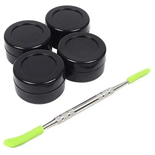 YHSWE Black 50Pcs 5ml Silicone Oil Container Non Stick Food Grade Storage Jar for Mutli Use YHSWE Black 50Pcs 5ml Silicone Oil Container Non Stick Food Grade Storage Jar for Mutli Use