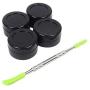 YHSWE Black 50Pcs 5ml Silicone Oil Container Non Stick Food Grade Storage Jar for Mutli Use
