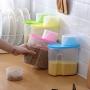 Plastic Cereal Dispenser Storage Box Kitchen Food Grain Rice Container Kitchen Flour Grain Rice Storage Box With Measure Cup,Pink
