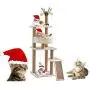 Jueapu Katzenbaum Mehrstöckig mit Sisal, Große Katzennest-Plattform, Katzenklettergerüst, Katzenhohlraum, Katzenspringplattform, Katzenspielzeug für Haustiere, ideal zur Unterhaltung von Fellballen