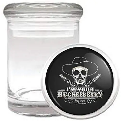 Bocal en verre sans odeur HuckleBerry Say When Skull – Médecine Occidentale Bocal en verre sans odeur HuckleBerry Say When Skull – Médecine Occidentale