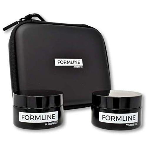 Formline Smell Proof Container Bundle (50 ml UV Glass Jars) - Airtight Stash Jar w/Black Ultraviolet Glass Preserves Contents and Odors Inside Includes Discreet Travel Case to fit in Bags or Backpack