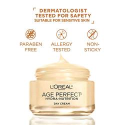 Face Moisturizer by L’Oreal Paris, Age Perfect Hydra-Nutrition Day Cream with Manuka Honey Extract and Nurturing Oils, Anti-Aging Cream to Firm and Improve Elasticity on Dry Skin, 1.7 oz.
