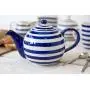 London Pottery Out of The Blue Coffee Container/Tea Caddy/Sugar Pot, Stoneware, Navy Blue Stripe Design, 13 x 13 x 16.5 cm London Pottery Out of The Blue Coffee Container/Tea Caddy/Sugar Pot, Stoneware, Navy Blue Stripe Design, 13 x 13 x 16.5 cm