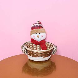 BLagenertJ Christmas Candies Fruits Basket Holder Santa Elk Snowman Doll Fruit Snacks Storage Basket Box Bag for Desktop Decor Elk