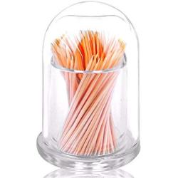 LOSTRYY Acrilico rotondo stuzzicadenti box stuzzicadenti jar stuzzicadenti bottiglia stuzzicadenti Holder