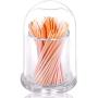 LOSTRYY Acrilico rotondo stuzzicadenti box stuzzicadenti jar stuzzicadenti bottiglia stuzzicadenti Holder