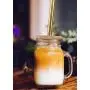Mason Jar Lids with Straw Hole, CNVOILA ECO Reusable Bamboo Mason Jar Lids for Regular Mouth Mason Jar with 2 Reusable Stainless Steel Straw – 2 LIDS & Golden Straw Mason Jar Lids with Straw Hole, CNVOILA ECO Reusable Bamboo Mason Jar Lids for Regular Mouth Mason Jar with 2 Reusable Stainless Steel Straw – 2 LIDS & Golden Straw
