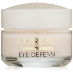 Eye Cream to Reduce Puffiness, Lines and Dark Circles, LOreal Paris Skincare Dermo-Expertise Eye Defense Eye Cream with Caffeine and Hyaluronic Acid For All Skin Types, 0.5 oz.