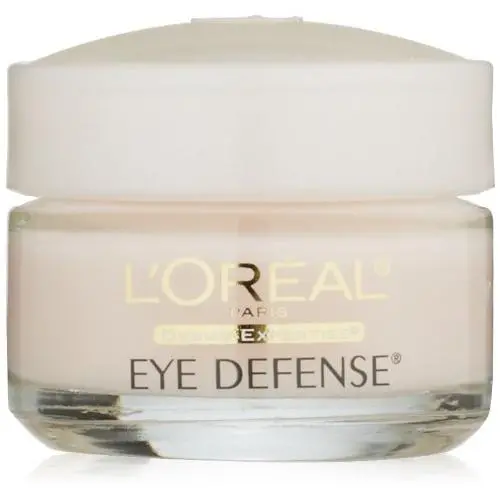 Augencreme zur Reduzierung von Schwellungen, Falten und Augenringen, L’Oréal Paris Skincare Dermo-Expertise Eye Defense Augencreme mit Koffein und Hyaluronsäure Für Alle Hauttypen, 0,5 oz.