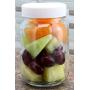 Regular Mouth Plastic Mason Jar Lids, Unlined (24-Pack); Standard Size 70-450 White Plastic Caps for Mason Jars