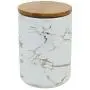 Rabinyod Bulan Marble Ceramic Kitchen Food Storage Canister with Bamboo Lid White and Large Rabinyod Bulan Marble Ceramic Kitchen Food Storage Canister with Bamboo Lid White and Large