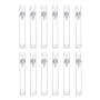 12Pcs Portable Empty Refillable Clear Plastic Airless Vacuum Pump Bottle Cosmetic Make-up Cream Lotion Sample Packing Toiletries Liquid Storage Container Vial Jars(15ml/0.5oz)