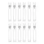 12Pcs Portable Empty Refillable Clear Plastic Airless Vacuum Pump Bottle Cosmetic Make-up Cream Lotion Sample Packing Toiletries Liquid Storage Container Vial Jars(15ml/0.5oz)