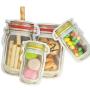 htieongon 20Pcs Reusable Mason Jar Bottles Bags Nuts Candy Cookies Bag Seal Fresh Food Storage Bag Snacks Zipper Sealed Kitchen Organizer(500 ml)