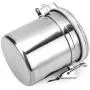 Kitchen Airtight Small Coffee Canister Jars Stainless Steel Food Storage Containers with Clear Acrylic Lid Locking Clamp,Pantry Organization and Storage for Tea Snacks Sugar 650ML
