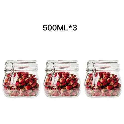 Sealed jar glass Transparent Moisture proof Household Glass bottle storage jar Storage tank Storage bottle Multiple sizes (Size : H) Sealed jar glass Transparent Moisture proof Household Glass bottle storage jar Storage tank Storage bottle Multiple sizes (Size : H)