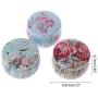 1Pc Retro Round Tin Box Tea Candy Jewelry Coin Cans Storage Makeup Container Case Candle Holder Randomly Delivery，as picture