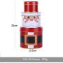 HongTeng Schneemann Weihnachts-Kuchengutcontainer, Eisen Santa Claus Zuckerdose für die Hauspartydekoration 5,3 x 9,8 Zoll (Farbe: A)