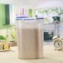 Kitchen Storage Organizer Cereal Container Rice Cereal Grain Bean Container & Measuring Cup Sealed Box Silicone Ring Sealed Tank,as picture