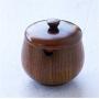Mini Spice Jars Simple wooden seasoning jar with lid small wooden box kitchen set