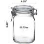 Bormioli Rocco Fido Clear Jar, 33-3/4-Ounce