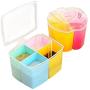 Plastic Seasoning Storage Jars Kitchen Organizer Accessories Detachable Pepper Spice Boxes With Spoon,Apple Style