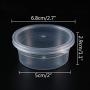 Pukido 24 pcs Slime Storage Container Reusable Plastic Storage Jars with Lids for Glue/Water/Cosmetic/Plasticine