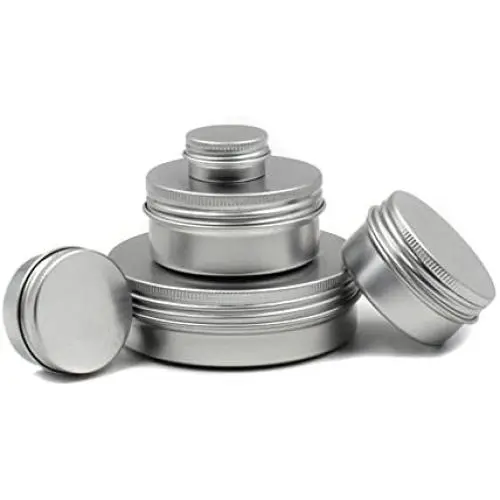 12PCS 5ml Round Metal Aluminium Nail Art Lip Balm Makeup Jar Bottle with Lid DIY Cream Cosmetic Container Pot Tin Case Beauty Products (5ml/ 0.17oz) 12PCS 5ml Round Metal Aluminium Nail Art Lip Balm Makeup Jar Bottle with Lid DIY Cream Cosmetic Container Pot Tin Case Beauty Products (5ml/ 0.17oz)