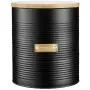 Typhoon Living Airtight Biscuit/Cookie Storage Canister with Bamboo Lid, 3.4 Litre, Matte Black/Gold