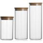 1Pcs Food Storage Glass Jar Kitchen Storage Bottles Sealed Cans With Cover Large Capacity Candy Tea Box Grains Nuts,450Ml