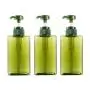 3er Satz 280ml/9,5oz Grün Leere Wiederbefüllbare Pumpflaschen Rechteckig Shampoo Duschgel Lotion Creme Toner Flüssigkeit Behälter Kosmetik Probenbehälter für Reisen