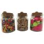 1ct. Premium 8oz Reusable Chefs Glass Spice / Salt Jar with Wooden Spoon