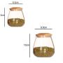 Kitchen Mushroom Shape Glass Storage Bottles Jars Miscellaneous Grains Sealed Cans Food Storage Jars Tea Leaf Coffee Beans Jars 800ML