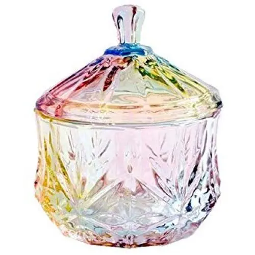 Bouteilles en verre décoratives Colias avec motifs ondulés/Contenants à bonbons pour buffet/Récipients de stockage de bonbons/Récipients de cuisine avec couvercle (240 ml) - Petite Bouteilles en verre décoratives Colias avec motifs ondulés/Contenants à bonbons pour buffet/Récipients de stockage de bonbons/Récipients de cuisine avec couvercle (240 ml) - Petite