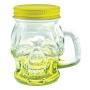 mason jar - Shot Glasses/storage container sugar skull Set of 12 Mason Jar with Lid and Handle - Novelty Shot Glass 3 oz