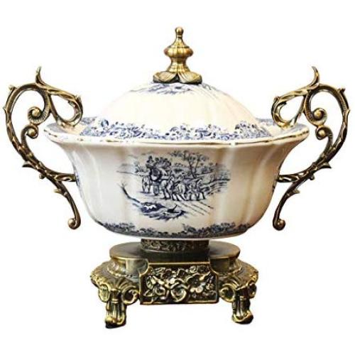 Cookie Jar Ceramic with Lids Airtight, Pottery Food Storage Containers for Kitchen Pantry Canisters Bulk Candy Store, 2L, 30x35cm