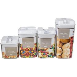 vinmax Kitchen Canister Set 4 packs Bottles for Coffee/Tea/Milk Powder/Spice Vacuum Storage Tank Jars