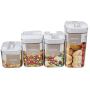 vinmax Kitchen Canister Set 4 packs Bottles for Coffee/Tea/Milk Powder/Spice Vacuum Storage Tank Jars