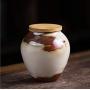 RUIKA Tea Storage Containers Chinese porcelain Tea Tins Food Storage Jar, Ceramics Tea Canister Traditional Tea Caddy (8.0x8.9cm 230ml)