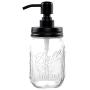 4-Pack Mason Jar Soap Dispenser Lid, Painted Black Rust Proof Stainless Steel Lotion Dispenser Lid for Regular Mouth Mason Jar, Bathroom Accessories - Jar Not Included