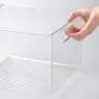 mDesign Klarspeicherbehälter mit Griffen – für Küche, Speisekammer, Schrank, Kühlschrank/Gefrierschrank – Groß für Snacks, Obst, Gemüse, Pasta, Lebensmittel – 8er Pack
