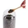Glass Tea Canister, 25 FL OZ/ 750ml Bulk Food Storage Jar with Airtight Acacia Lid, Glass Food Container for Loose Leaf Tea, Coffee Bean, Weed(6 inch high)