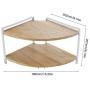 Detectorcatty 2 Layer Kitchen Solid Wood Stand Fan Shaped Corner Shelf Spice Racks Storage Glass Jar Seasoning Bottles Flavoring Organizer