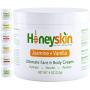 Natural Moisturizing Face and Body Cream - with Manuka Honey and Shea Butter - Hydrating Facial Moisturizer - Anti Aging and Wrinkle - Skin Tightening and Firming - Natural Jasmine Vanilla Scent (4oz)